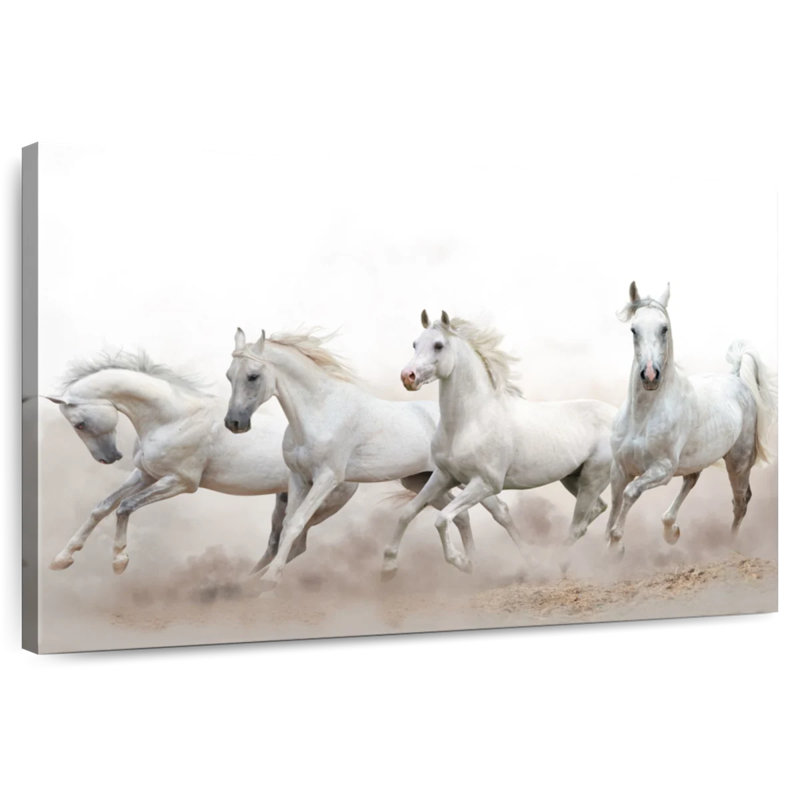 Brampt White Arabian Horses, 8'' H X 12'' W