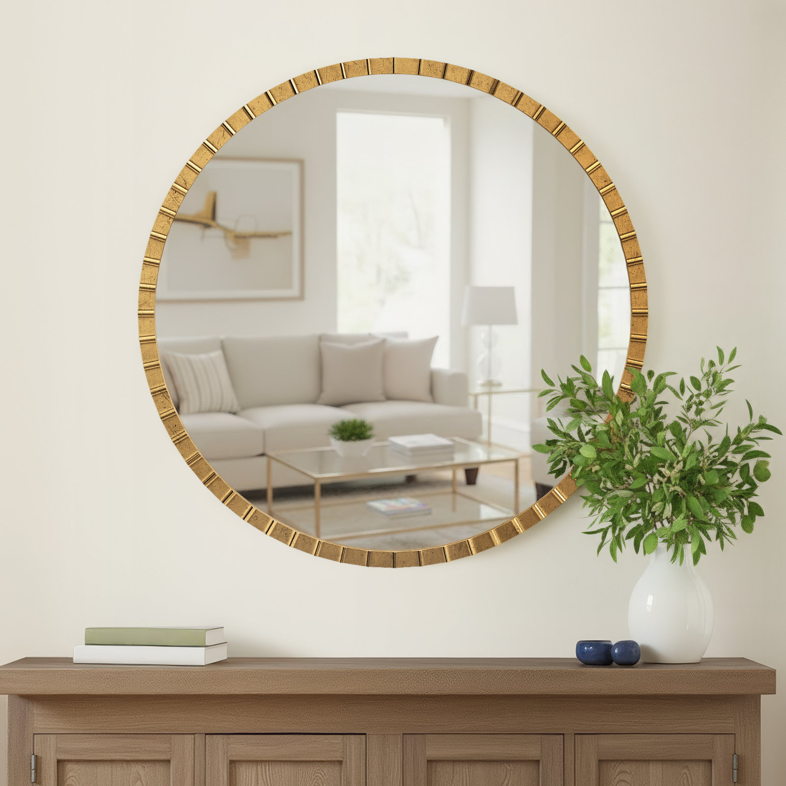 Ceram 42" Round Accent Mirror