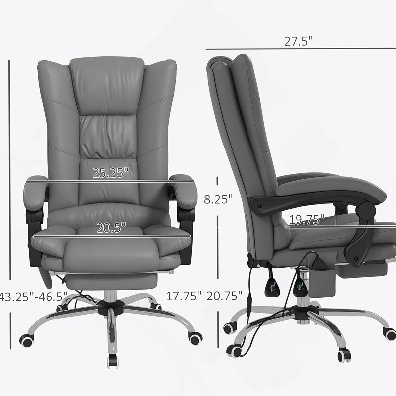 Chaise de bureau Vinsetto Vibration Massage