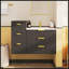 Armoire de salle de bain flottante murale de 24 pouces avec armoire latérale, lavabo en céramique et trou de robinet simple, conception moderne et peu encombrante-114151737