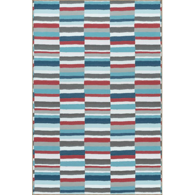Tapis décoratif lavable à la machine multicolore