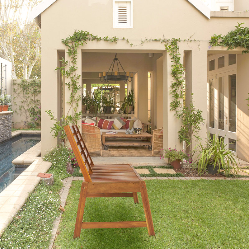 Rosettia Solid Wood Acacia Outdoor Bench