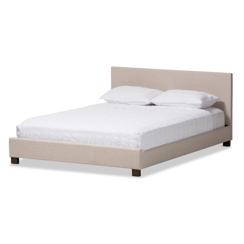 Caylinn Upholstered Platform Bed, Queen, Beige