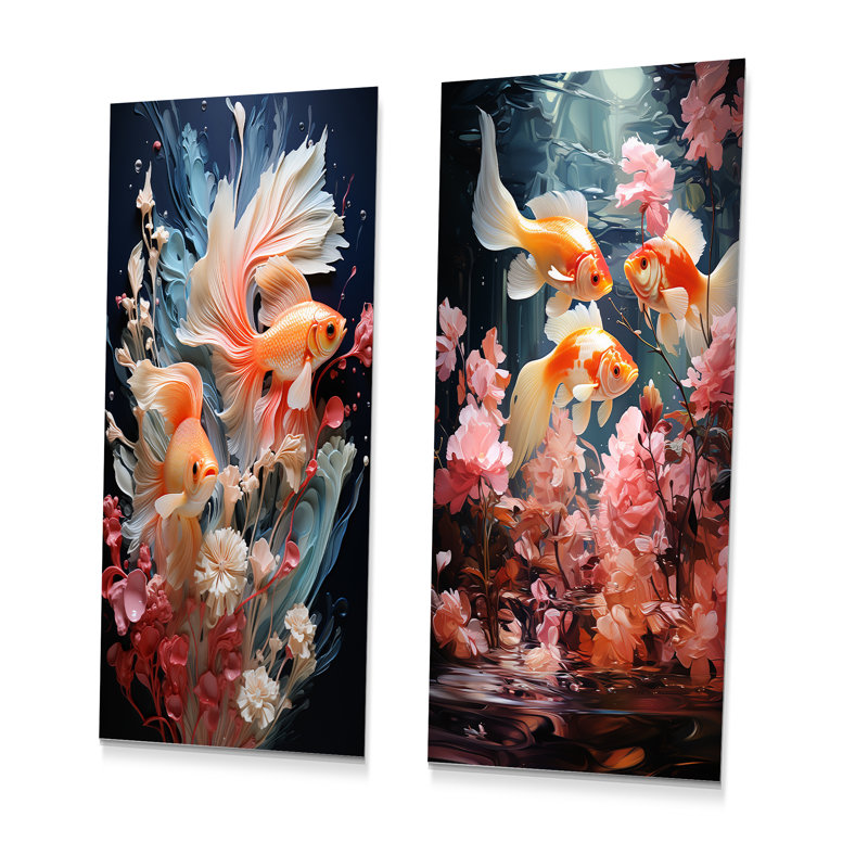 Minimalisme, aquariums, poissons, aquariums, ensemble de 2, H 32 po x l 32 po