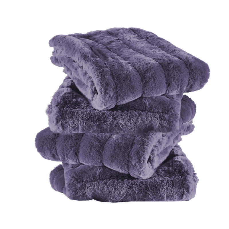 Super Mink Square Pillow Cover, Black Plum