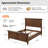 Amberlyn Traditional Queen Oak Veneer Bed with Solid Wood Legs