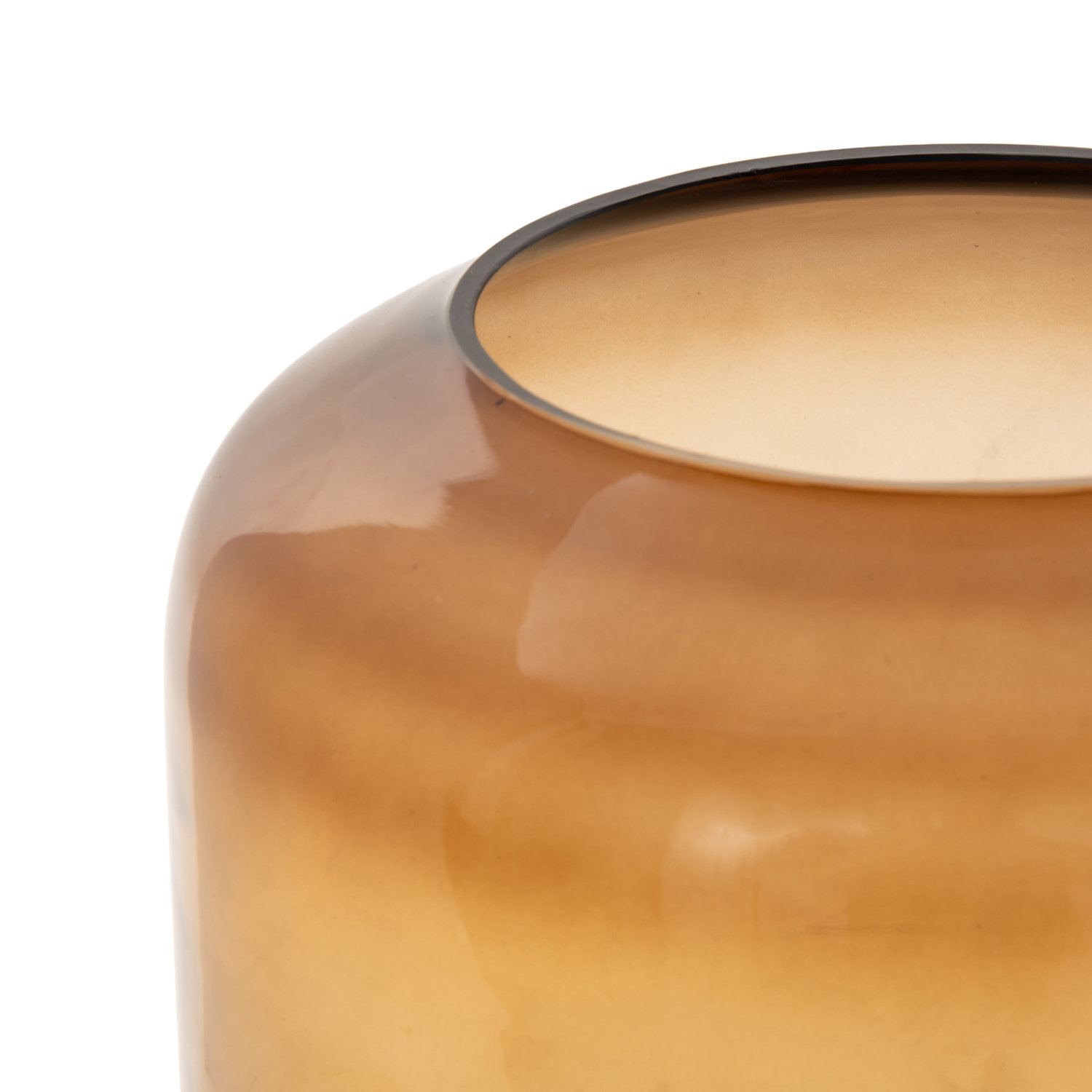 Glass Clear Hurricane Lamp Decorative Object, 10" H x 9" W x 9" D, Yellow
