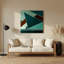 Art mural rigide en métal vert 38-1977323845