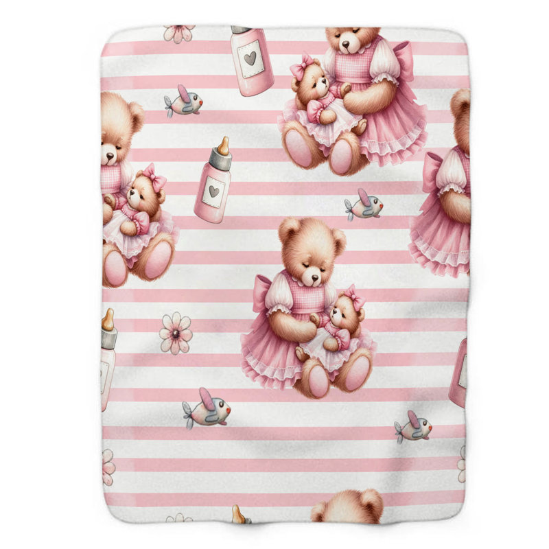 Couverture pour bébé - 1 pièce Sherpa Premium, L 50 po x L 60 po