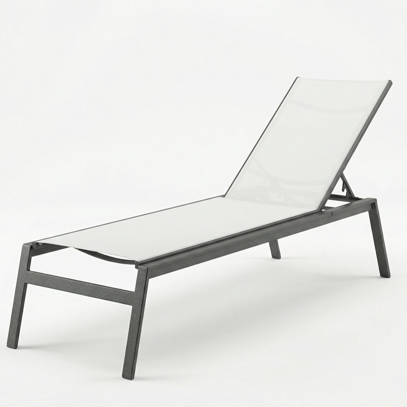 Chaise, White Sling/Anthracite