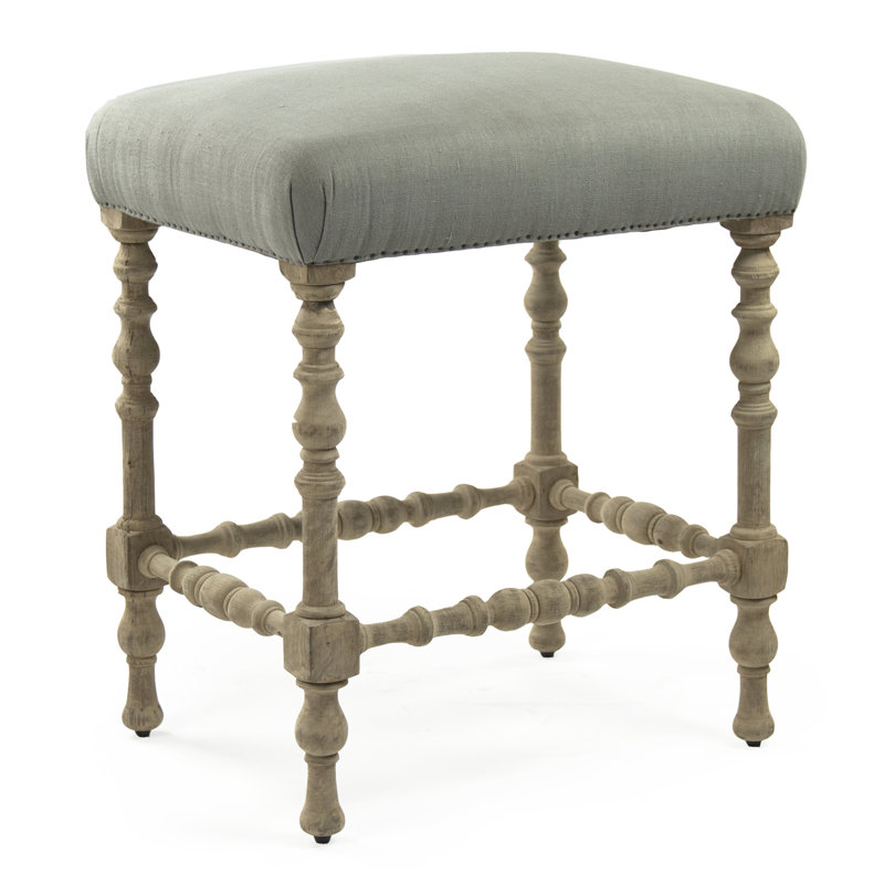 Giselle Yes Stool with Solid Wood Frame, Bar Stool (30” Seat Height)