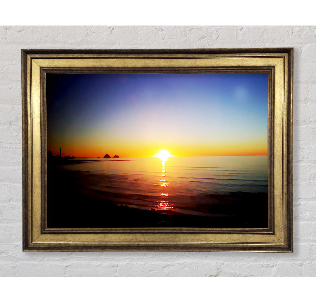 Sun Blaze Around The Ocean - Einzelne Bilderrahmen Kunstdrucke