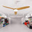 Ventilateur de plafond chaud d'intérieur de 52 pouces avec lumières DEL à intensité variable et moteur à courant continu réversible-124372505-124372511