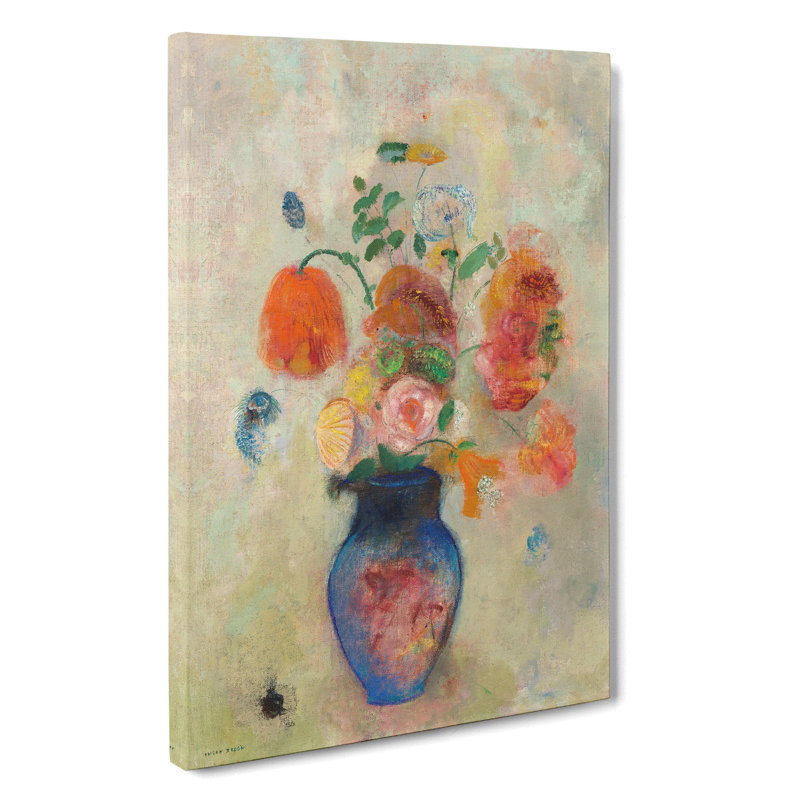 Vase Of Flowers Vol.4 by Odilon Redon - Wrapped Canvas Painting, 76cm H x 50cm W x 3cm D