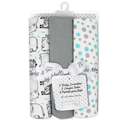 Baby and Baby 3 Piece Knit Swaddle Blankets