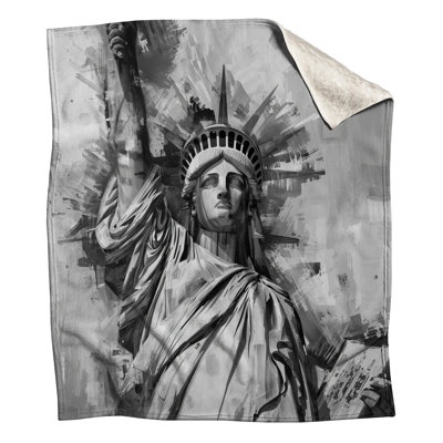 Statue Of Liberty Illustration Blankets