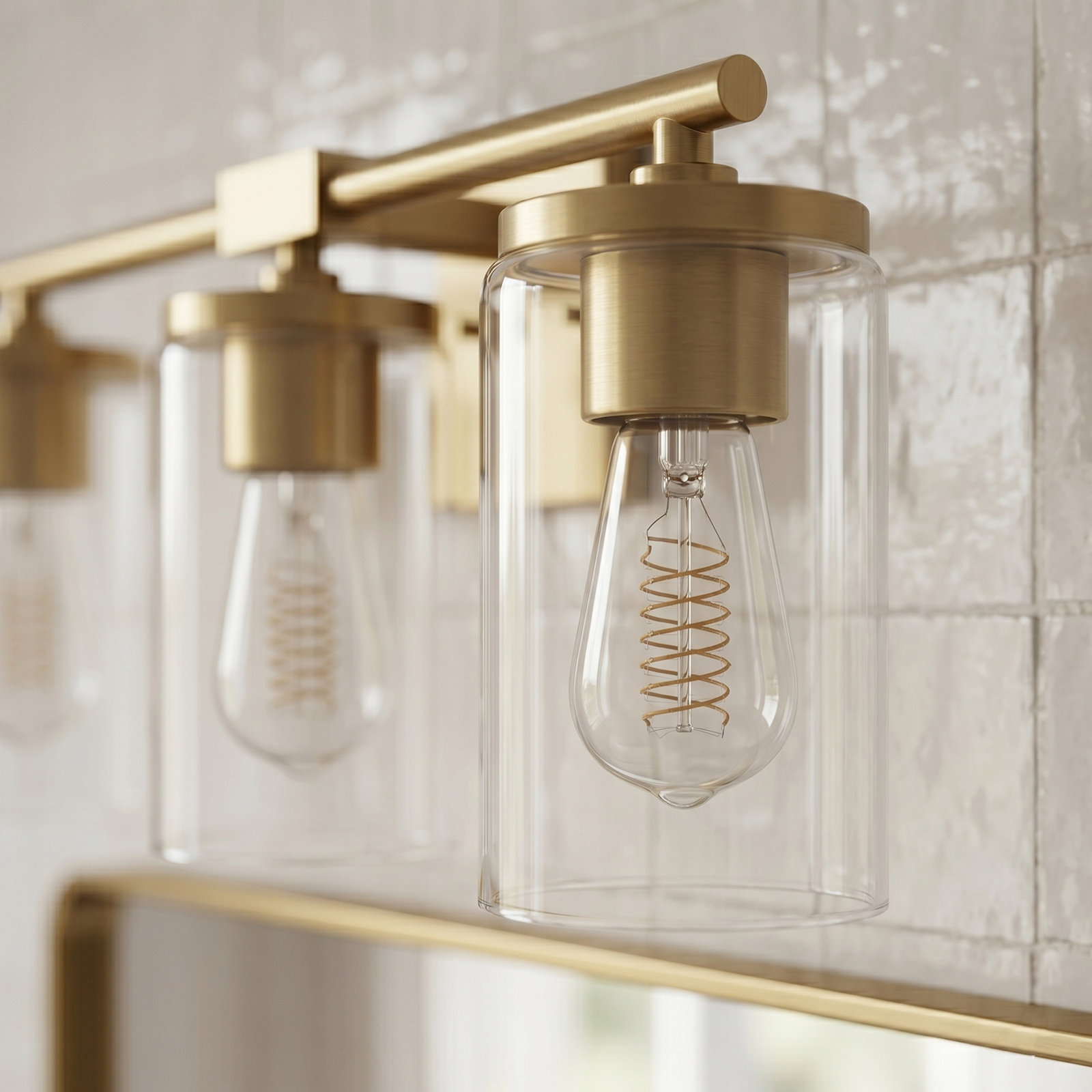 Gabi Linear Vanity Light, Gold, 3 Lights