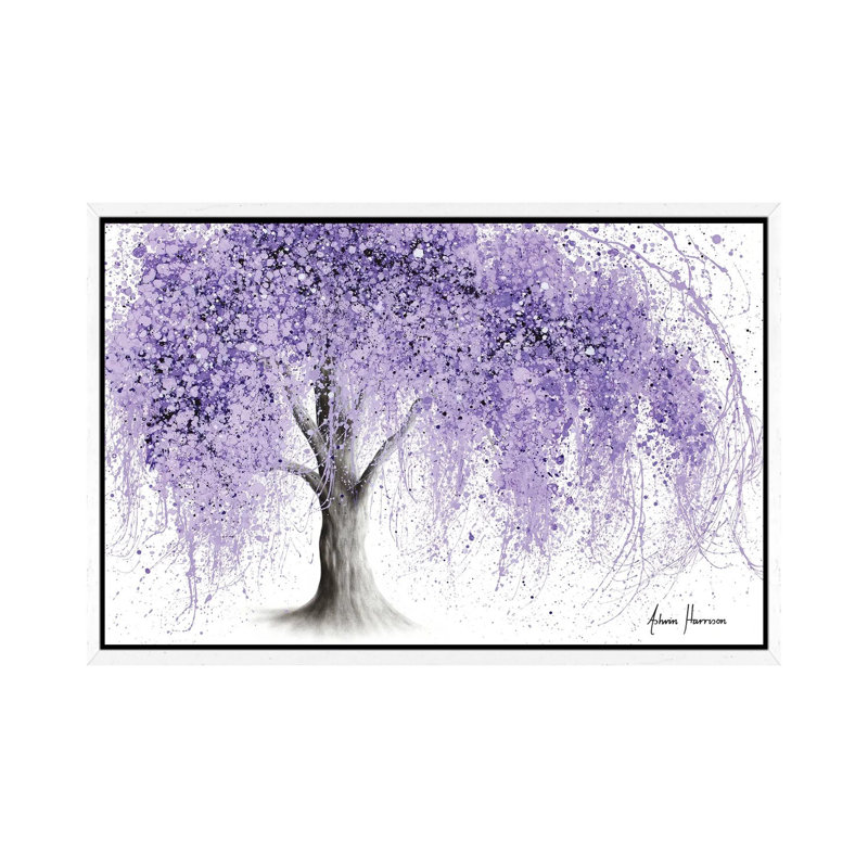 Purple Wishing Willow by Ashvin Harrison - Print on Canvas, White Framed, 66.04 cm H x 45.72 cm W