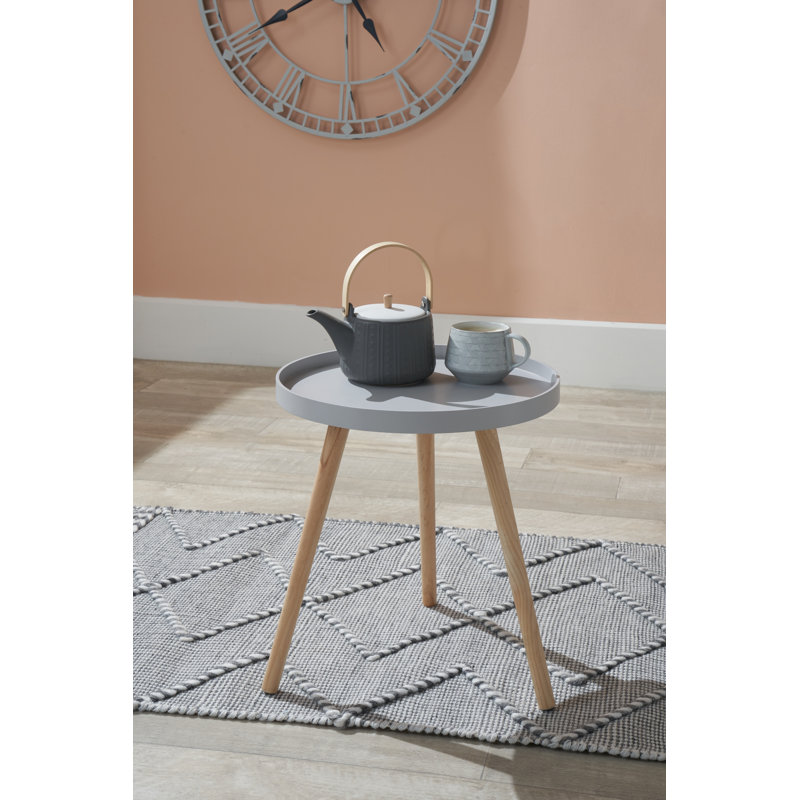 Margaux Tray Top End Table, Brown, Grey