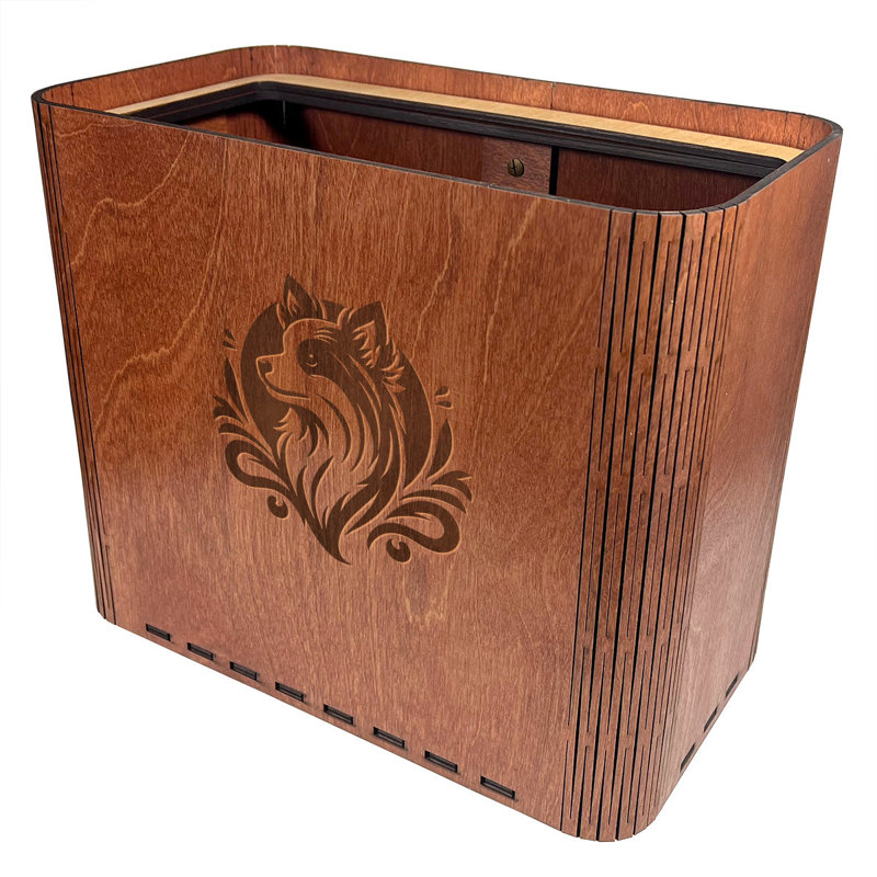 Slim Trash Can - Dog - Poubelle en bois pour chambre à coucher