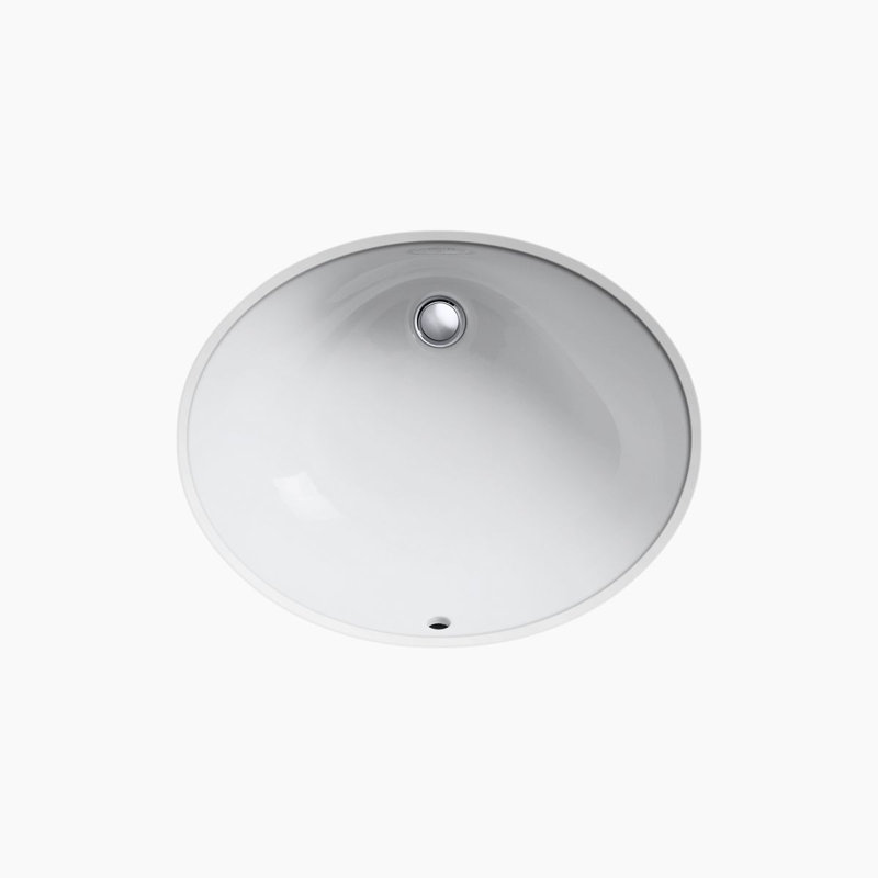 Caxton® Undermount Lavatory, 19" x 15", White, Glazed