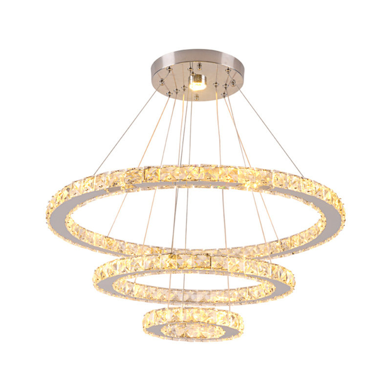 3 - Light Unique/Statement LED Chandelier, Adjustable (3000K-4500K-6000K)