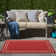 Argentino Abstract Machine Woven Chenille Area Rug in Red