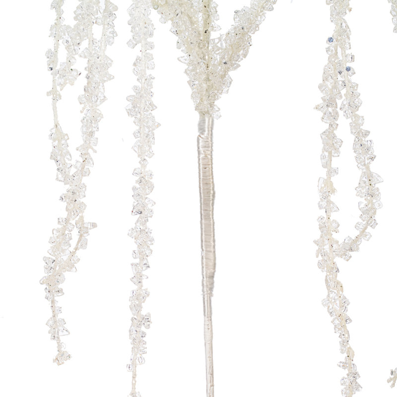 35" Artificial Hanging Ice Pick 2/Bag., White