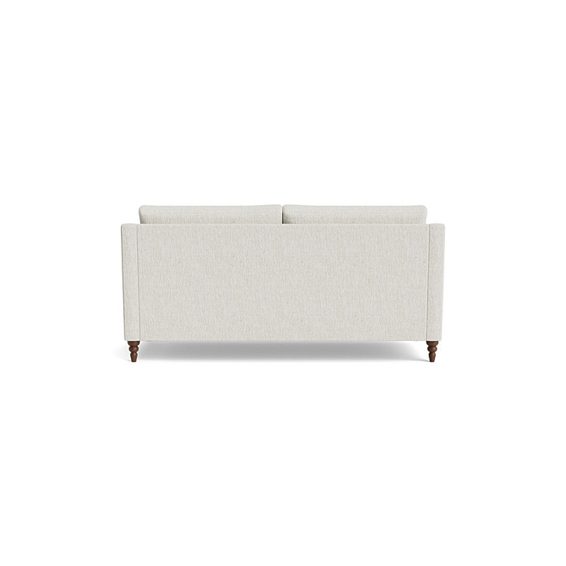 Vera Loveseat (70"), Walnut Finish (Turned), Performance Weave - Snow