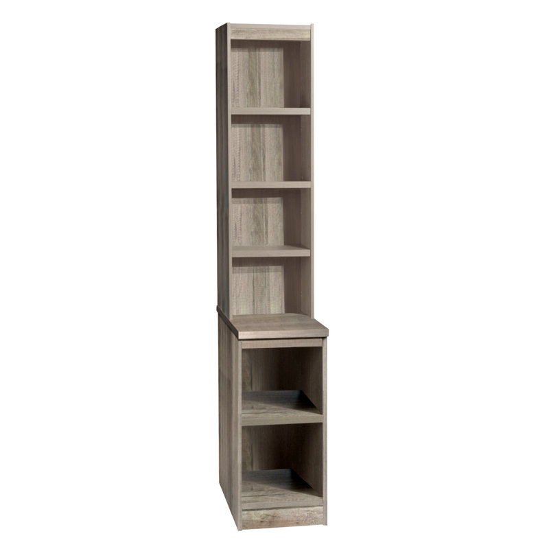 Brendaly 182cm H x 30cm W Standard Bookcase, Grey Nebraska