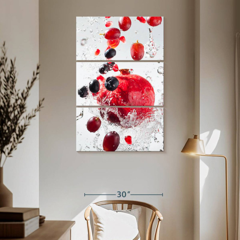 Yarlin Fruits Water Splash, 65" H x 42" W