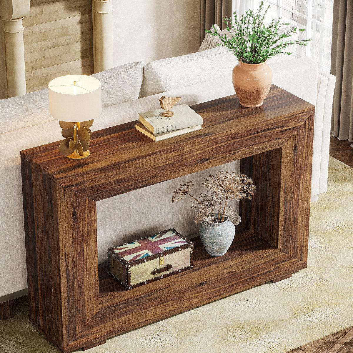 Wayfair Console One Allium Way® Manufactured Wood Rectangular Console Table - Wayfair ...