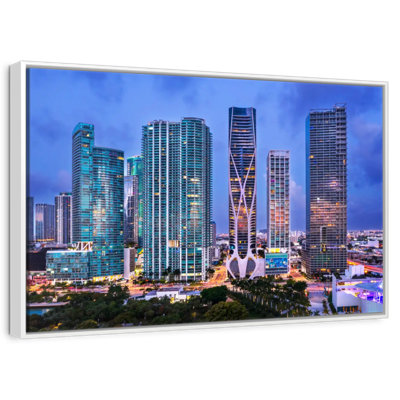 Vue aérienne du centre-ville de Miami