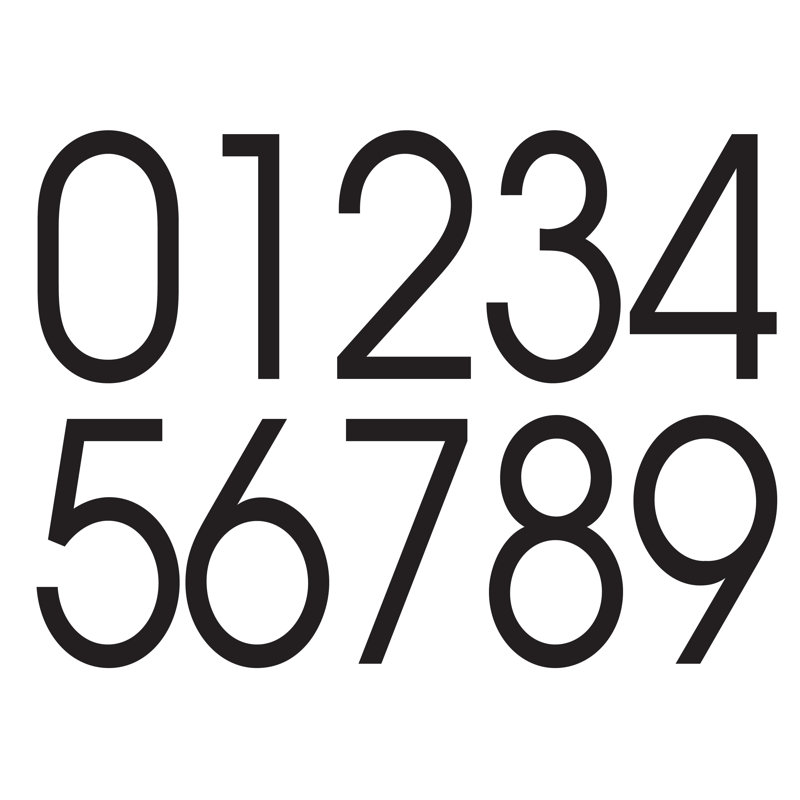 Numéro de maison autocollant, 3 po