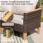 Chaise de patio avec coussins Denie