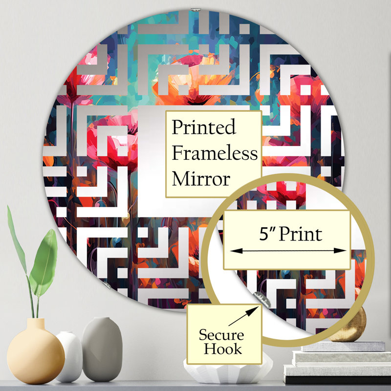 Miroir décoratif Maze, 23,6 po x 23,6 po