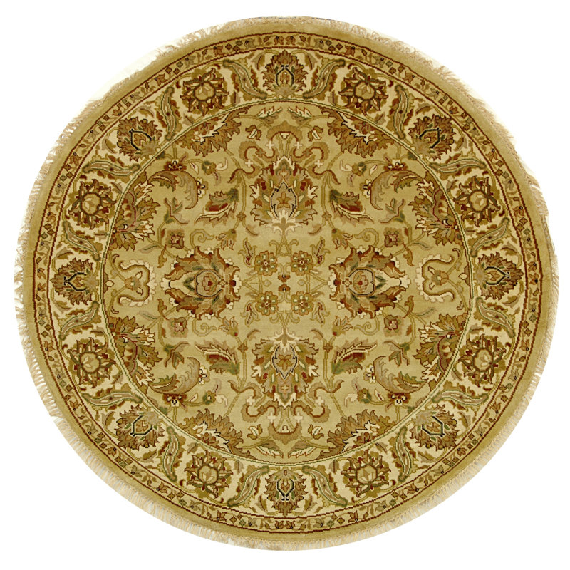 Tapis oriental en laine noué à la main Santoro, Rond 8 pi