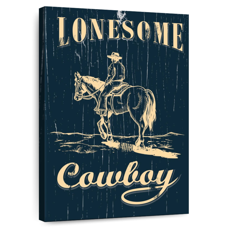 Plaque murale Lonesome Cowboy, H 30 po x l 20 po