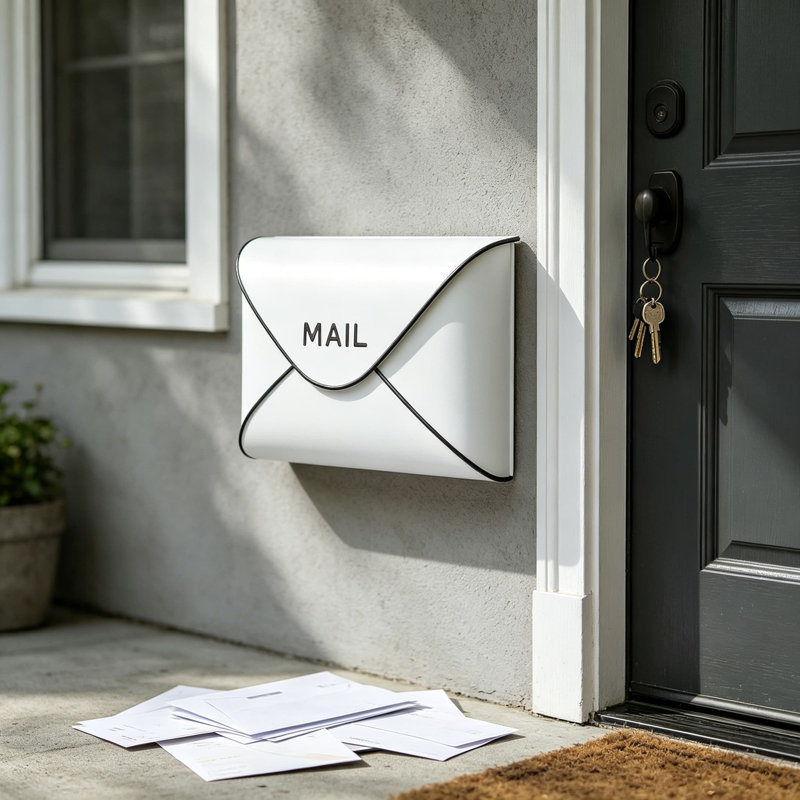 Boîte aux lettres murale robuste pour l'extérieur, boîte aux lettres en métal imperméable avec grande capacité, conception résistante à la rouille pour les enveloppes standard et les petits colis