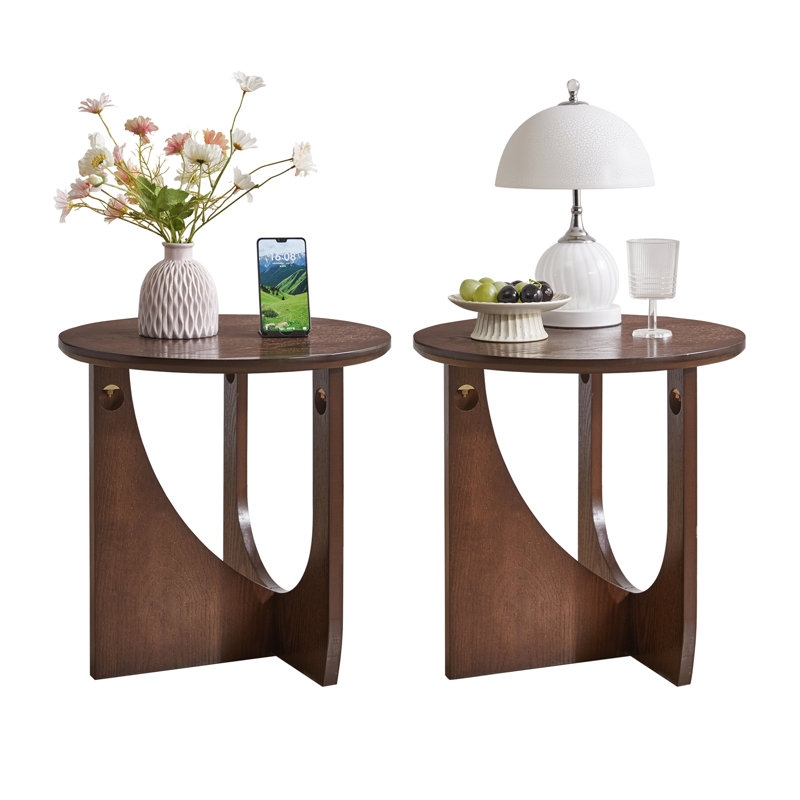 100% solid wood edge table 2-piece set