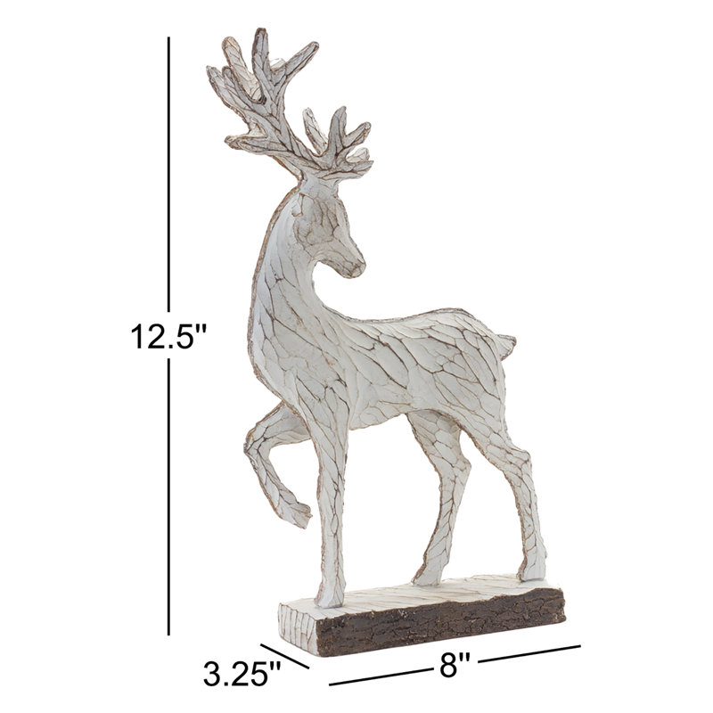 Décoration de cerf sculpté (ensemble de 2)