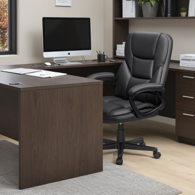 Lollie Executive Chair With Headrest, Black
