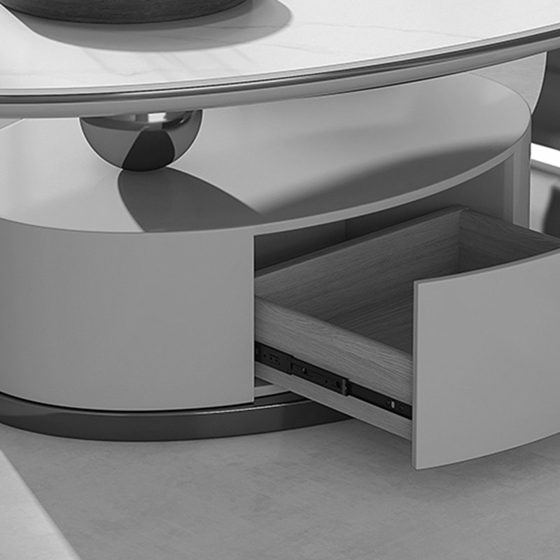 Pedestal Coffee Table with Storage, H 16,53 po x l 47,24 po x P 23,62 po, Or
