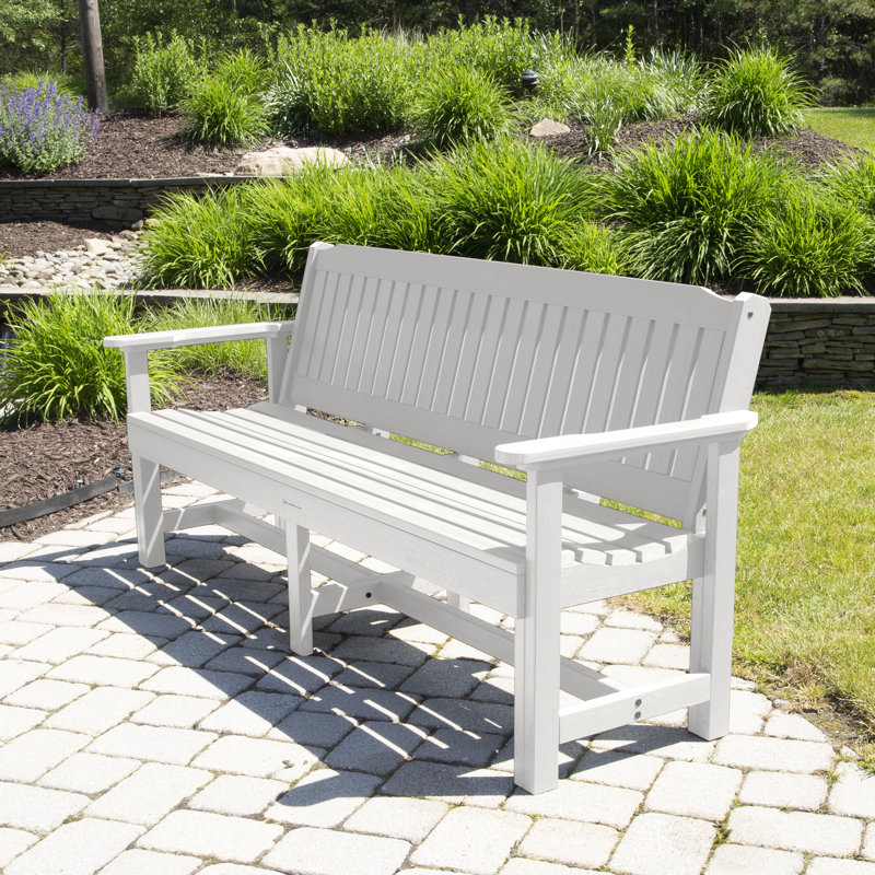 Banc de jardin en plastique Lunz, Blanc