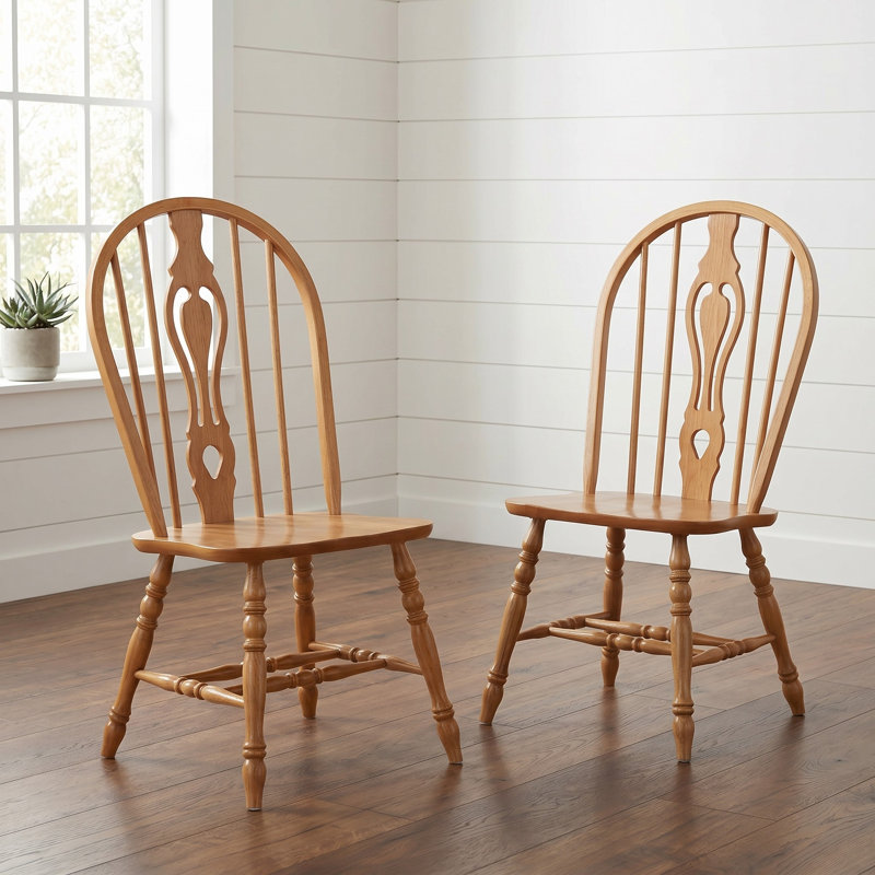 Azizi 17.75'' H Oak Side Chair, Rich Honey Light Oak