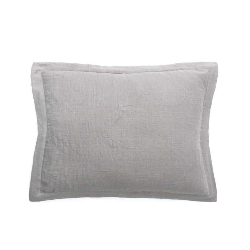 Taie décorative en lin Kyler, gris Dutch Euro, Gray