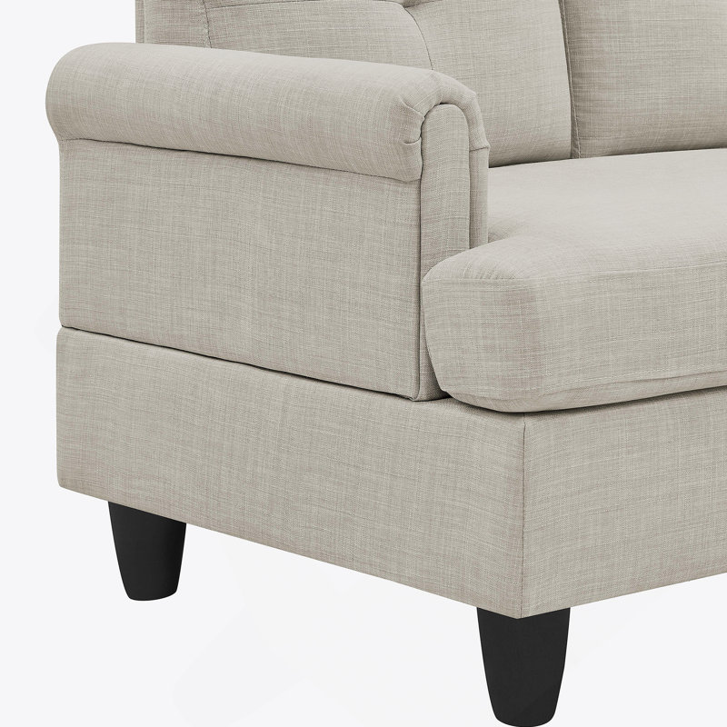 Canapé modulaire 2 pièces rembourré, Polyester beige