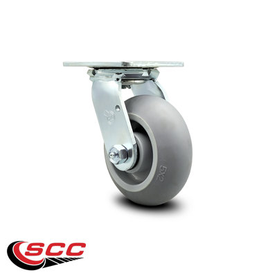 5 Inch Thermoplastic Rubber Wheel Swivel Caster with Roller Bearing SCC|SCC-30CS520-TPRRD