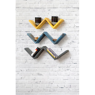 3 Piece Solid Wood Floating Shelf