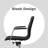 Modern Contemporary Slim Seek Mid Back Office Chair Ribbed With Arms Adjustable Height Swivel Wheels Chrome Base-748953379-741314200